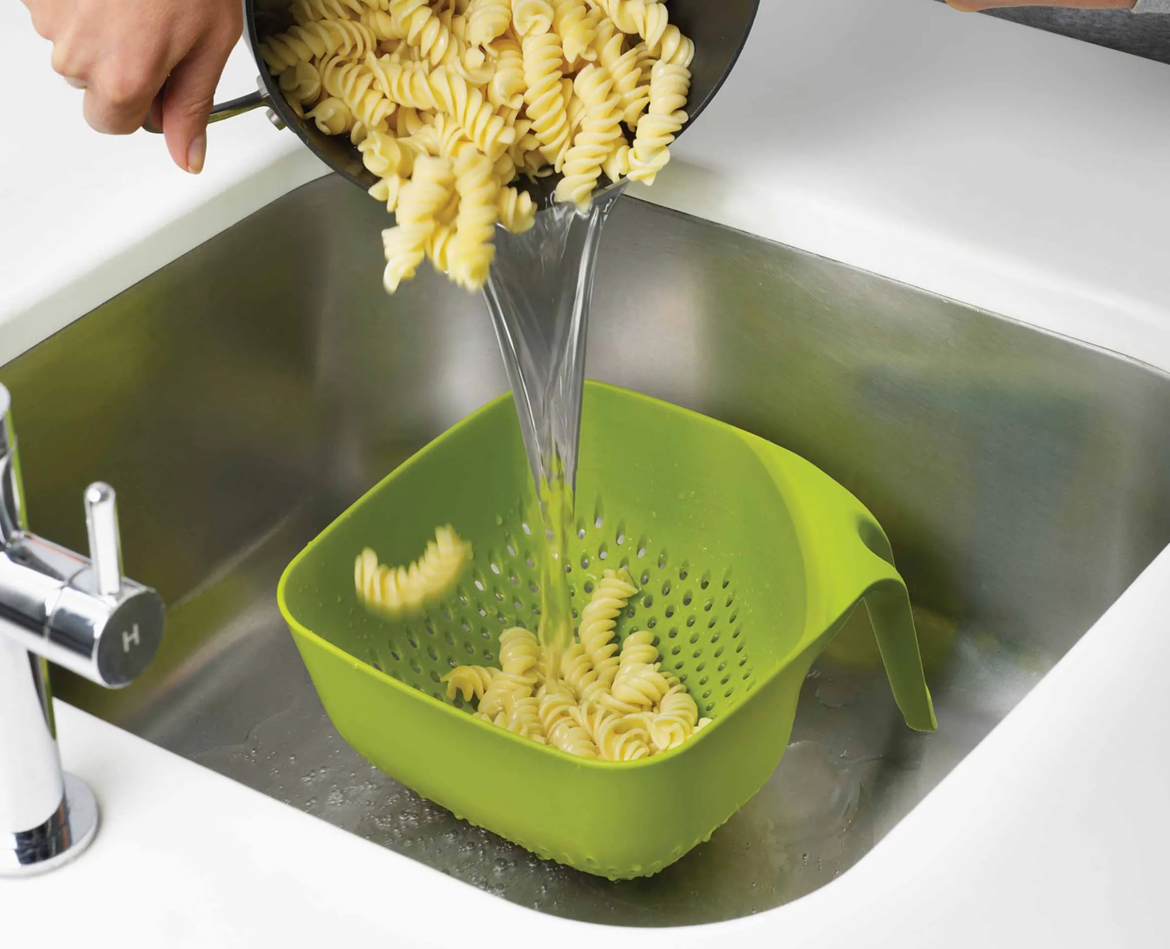 Square White Colander