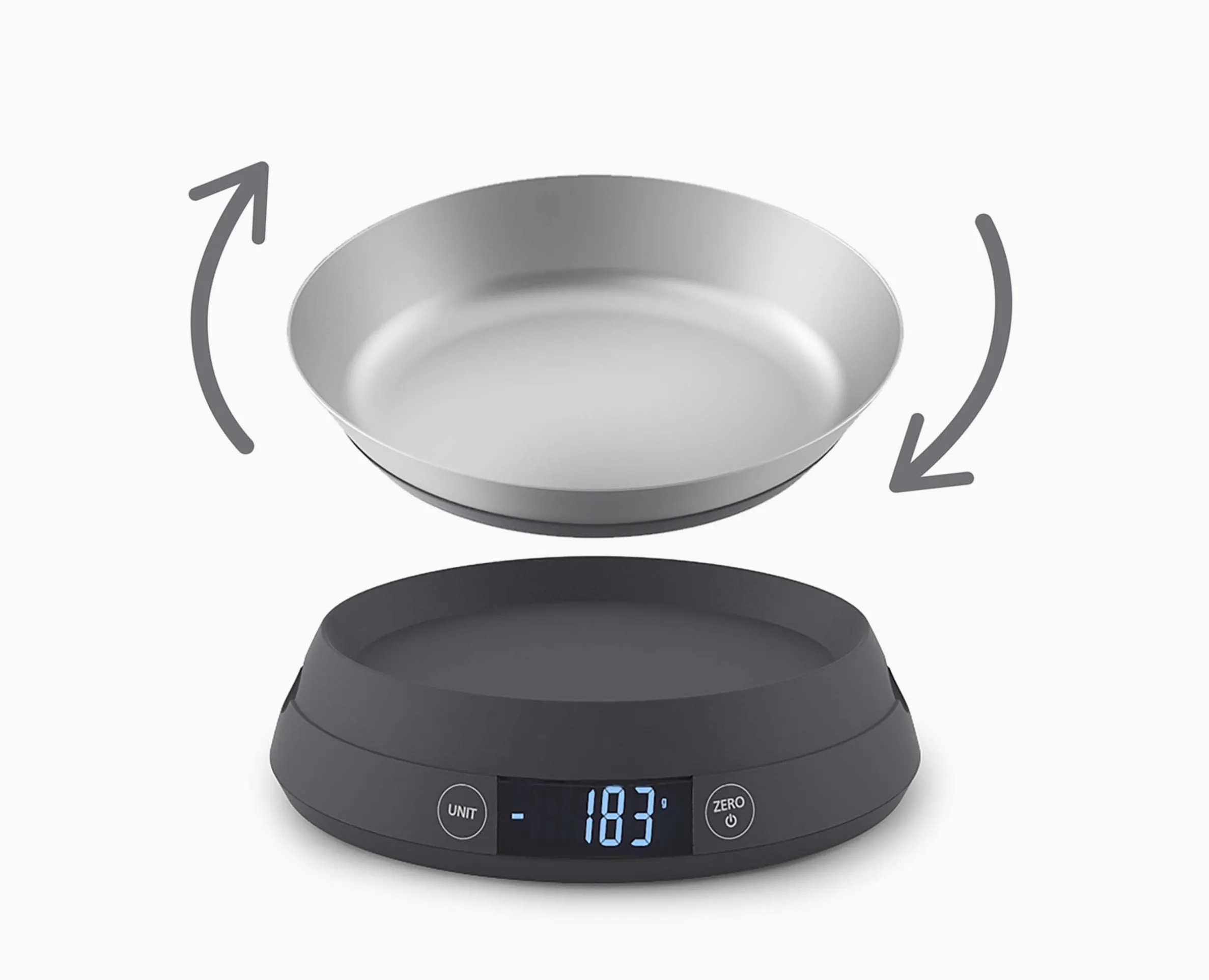 SwitchScale™ Gray Kitchen Scales