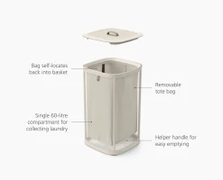 Tota One 60L Ecru Laundry Basket