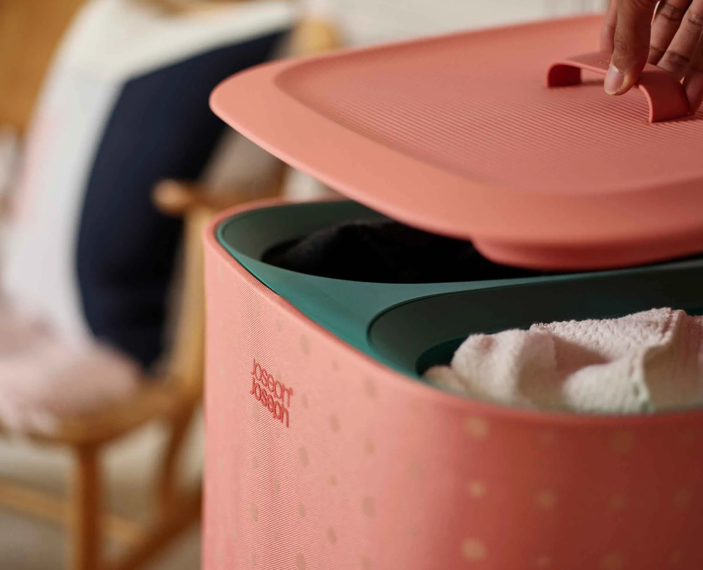 Tota Pop 60L Coral Laundry Separation Basket