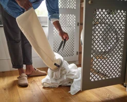 Tota Trio 90L Ecru Laundry Separation Basket