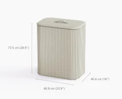 Tota Trio Luxe 90L Ecru Laundry Separation Basket