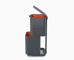 Totem Compact 40L Gray Waste & Recycling Trash Can Starter Set
