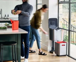 Totem Compact 40L Stainless-steel Waste & Recycling Trash Can