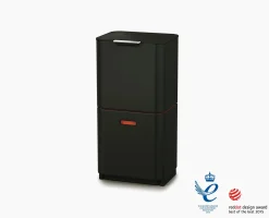 Totem Max 60L Black Waste & Recycling Trash Can