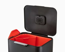 Totem Max 60L Black Waste & Recycling Trash Can
