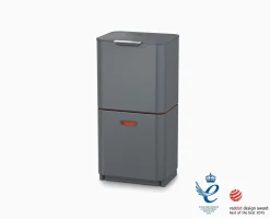 Totem Max 60L Gray Waste & Recycling Trash Can