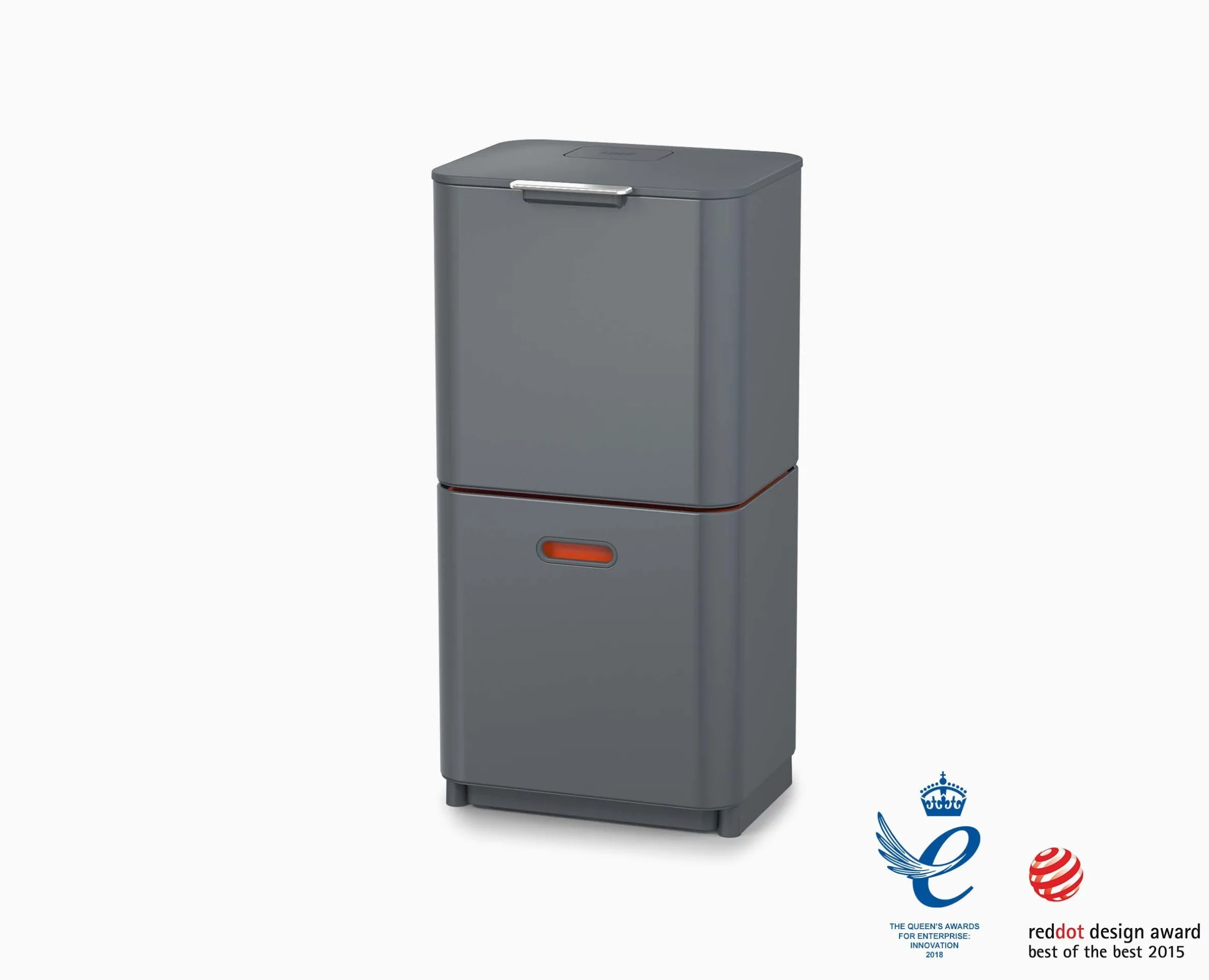 Totem Max 60L Gray Waste & Recycling Trash Can