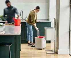 Totem Max 60L Stone Waste & Recycling Trash Can